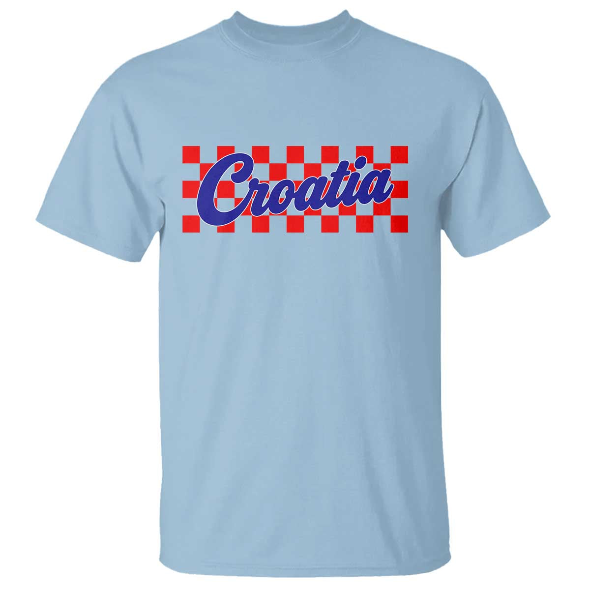 Croatia T Shirt Checkered Retro Hrvatska Zagreb Croatian
