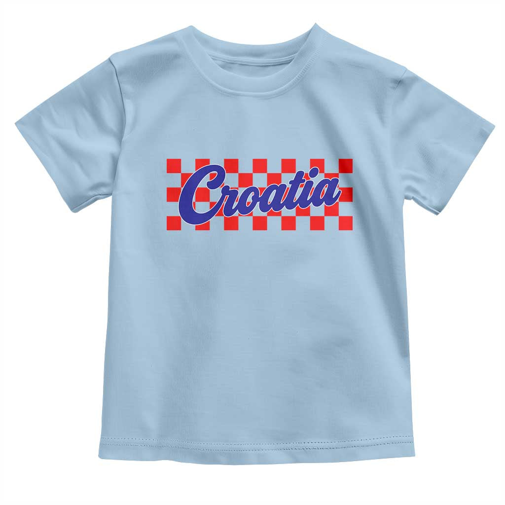 Croatia Toddler T Shirt Checkered Retro Hrvatska Zagreb Croatian