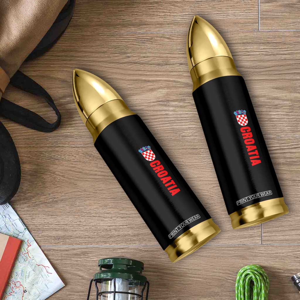 Croatia Bullet Tumbler Vintage Hrvatska Zagreb Croatian