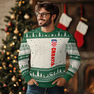 Croatia Ugly Christmas Sweater Vintage Hrvatska Zagreb Croatian