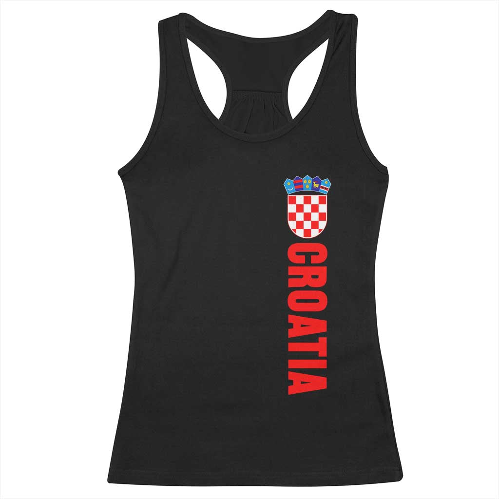 Croatia Racerback Tank Top Vintage Hrvatska Zagreb Croatian TS10 Black Print Your Wear