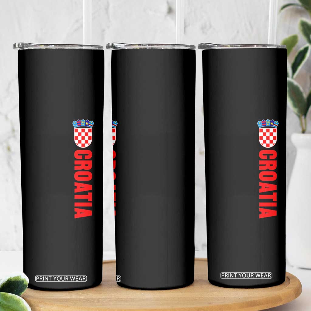 Croatia Skinny Tumbler Vintage Hrvatska Zagreb Croatian