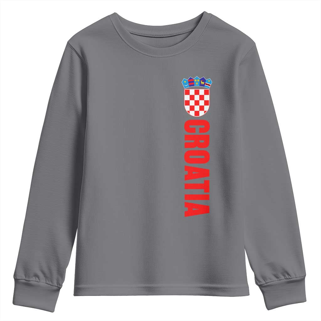 Croatia Youth Sweatshirt Vintage Hrvatska Zagreb Croatian
