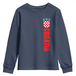 Croatia Youth Sweatshirt Vintage Hrvatska Zagreb Croatian