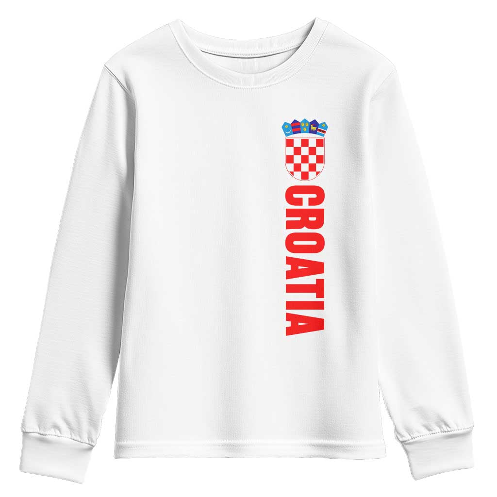 Croatia Youth Sweatshirt Vintage Hrvatska Zagreb Croatian