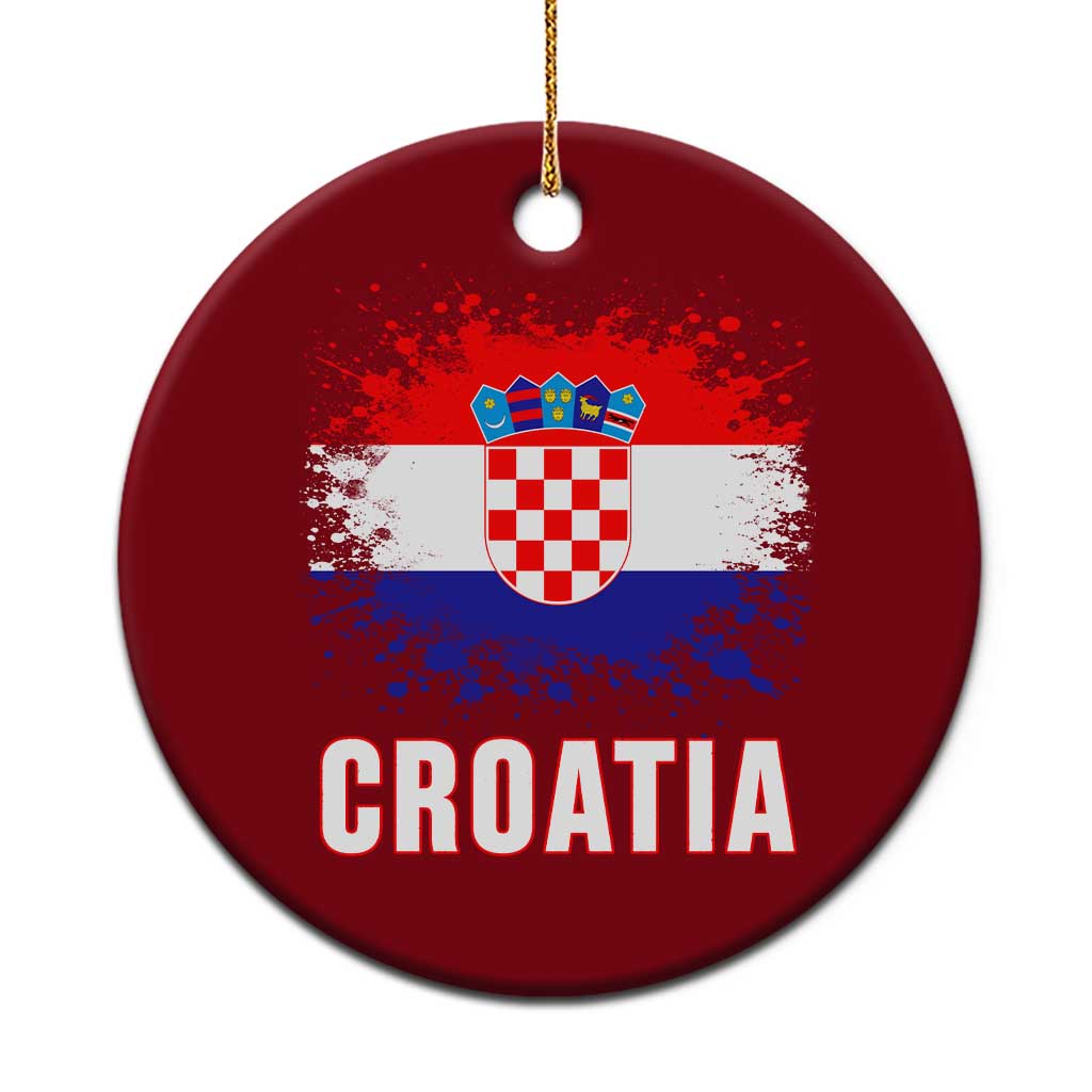 Croatia Ceramic Ornament Retro Vintage Watercolors Sport Hrvatska Flag Croatian TS10 1pc Red Print Your Wear