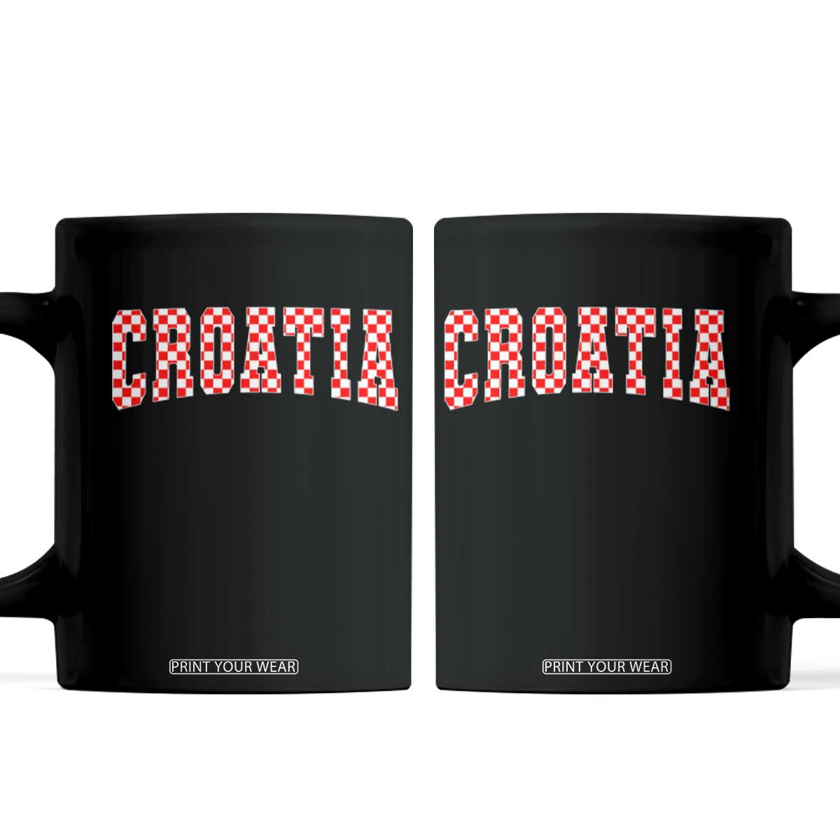 Vintage Croatia Coffee Mug Retro Varsity Hrvatska Flag Zagreb Croatian
