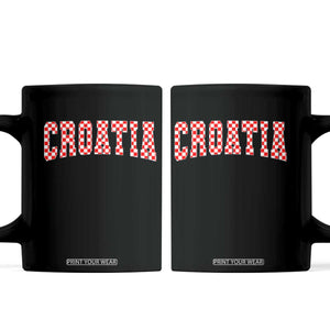 Vintage Croatia Coffee Mug Retro Varsity Hrvatska Flag Zagreb Croatian