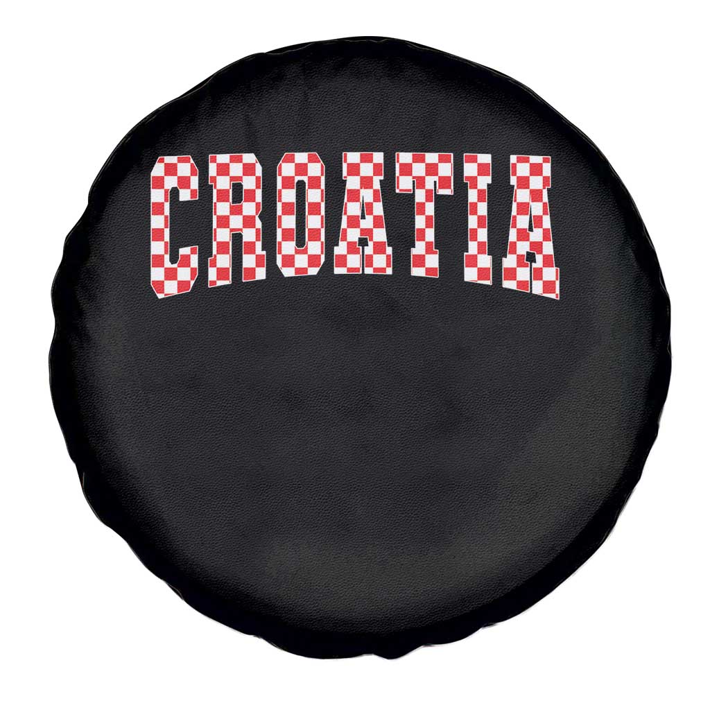 Vintage Croatia Spare Tire Cover Retro Varsity Hrvatska Flag Zagreb Croatian