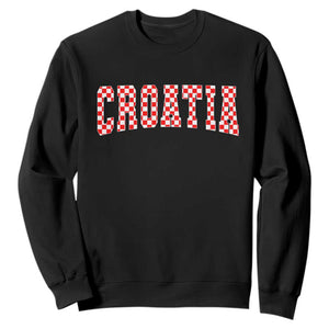 Vintage Croatia Sweatshirt Retro Varsity Hrvatska Flag Zagreb Croatian