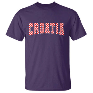 Vintage Croatia T Shirt Retro Varsity Hrvatska Flag Zagreb Croatian