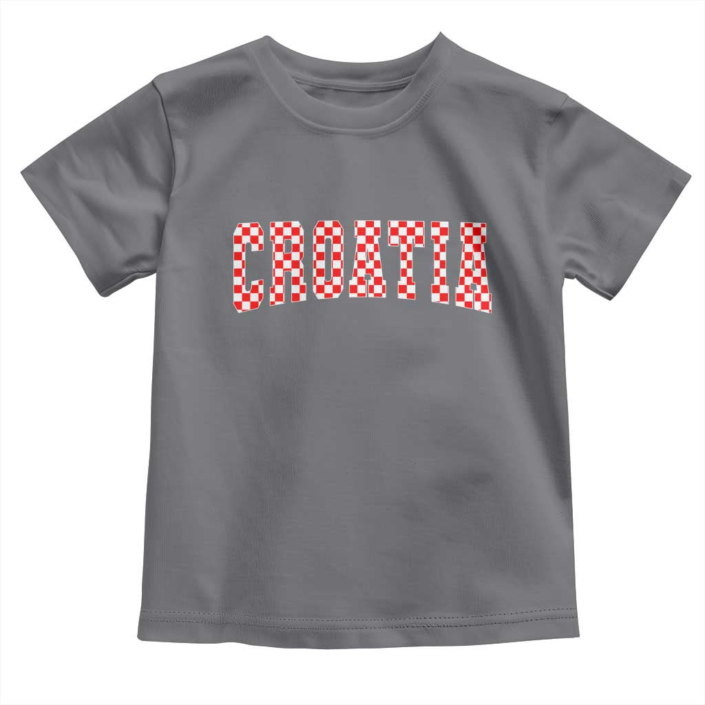 Vintage Croatia Toddler T Shirt Retro Varsity Hrvatska Flag Zagreb Croatian