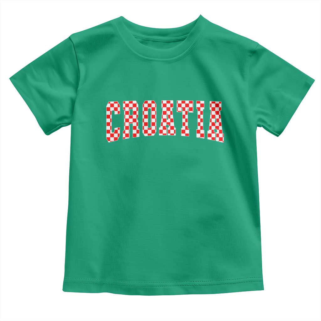 Vintage Croatia Toddler T Shirt Retro Varsity Hrvatska Flag Zagreb Croatian