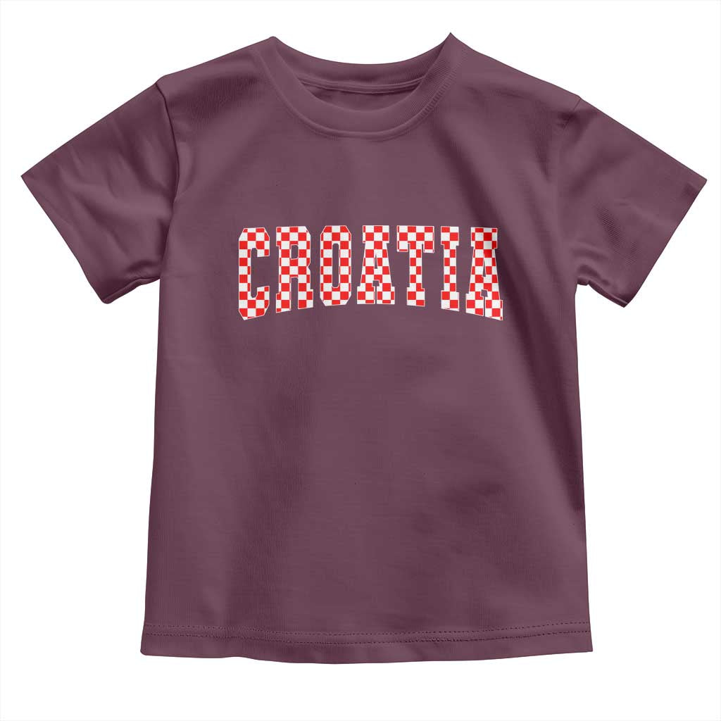 Vintage Croatia Toddler T Shirt Retro Varsity Hrvatska Flag Zagreb Croatian