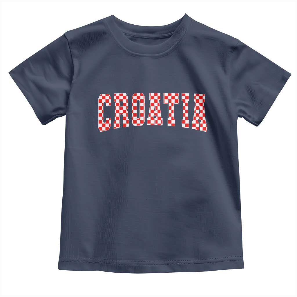 Vintage Croatia Toddler T Shirt Retro Varsity Hrvatska Flag Zagreb Croatian