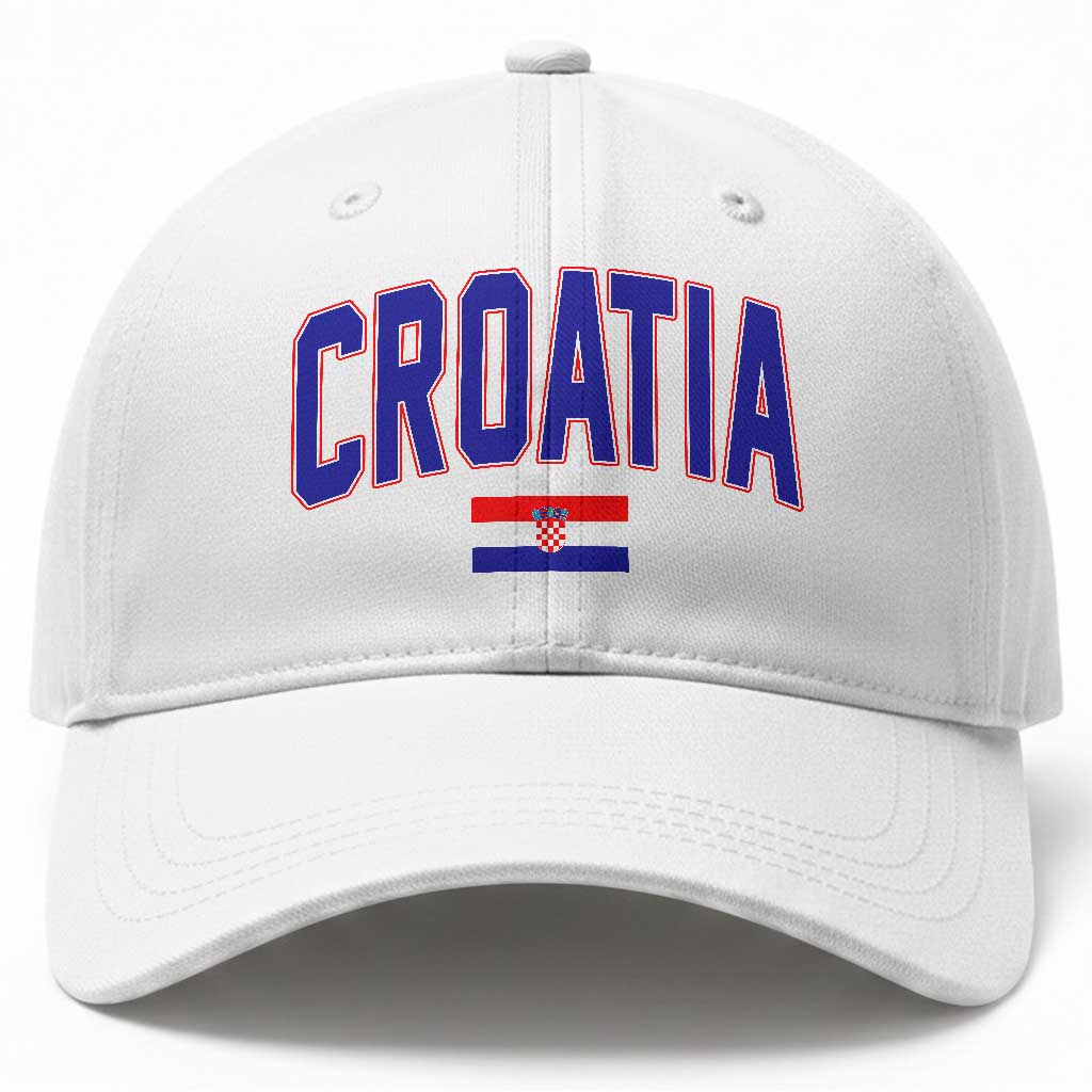 Croatia Flag Baseball Cap Vintage Hrvatska Flag Zagreb Croatian Jersey Retro TS10 Print Your Wear