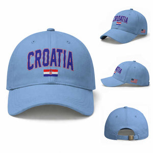 Croatia Flag Baseball Cap Vintage Hrvatska Flag Zagreb Croatian Jersey Retro