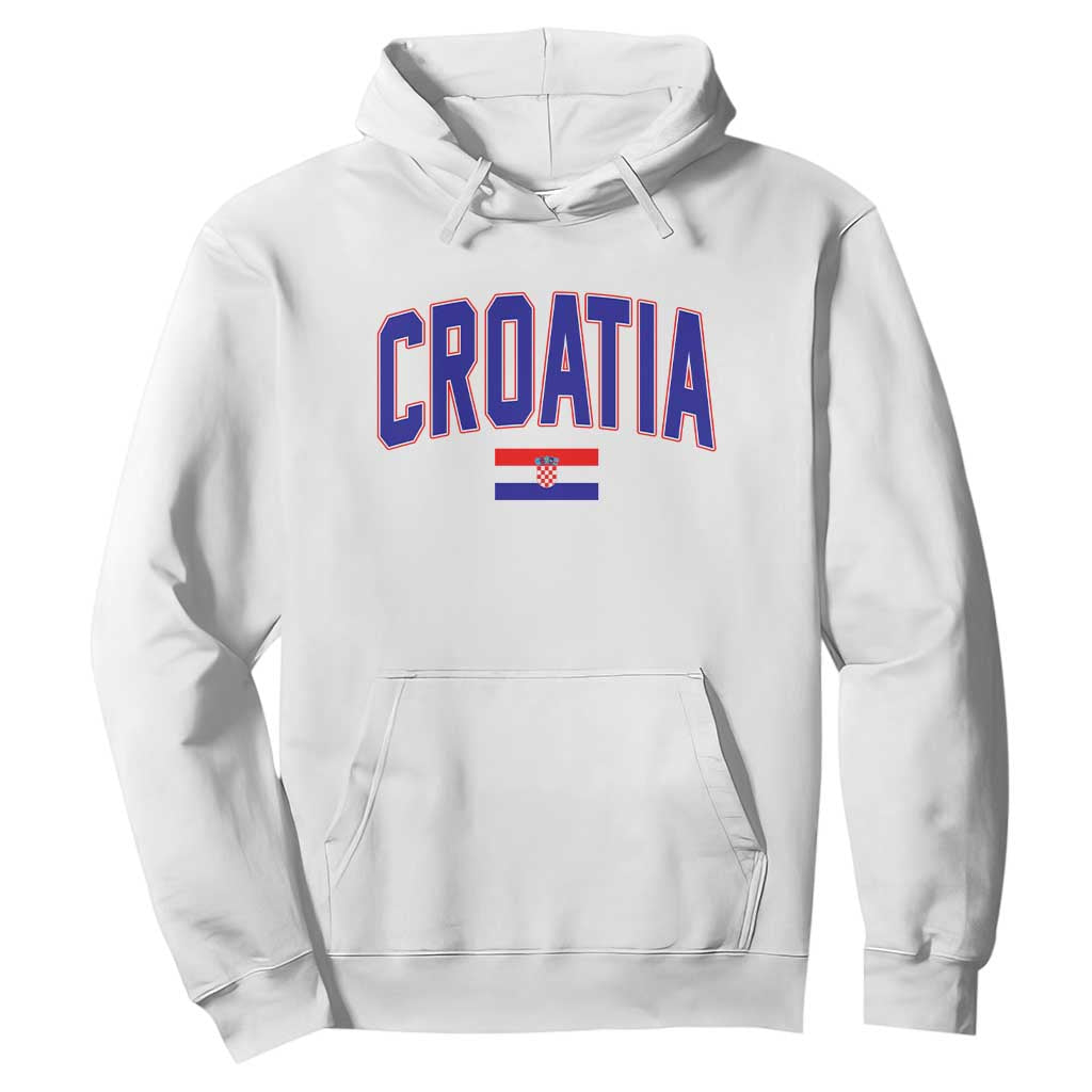 Croatia Flag Hoodie Vintage Hrvatska Flag Zagreb Croatian Jersey Retro