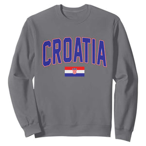 Croatia Flag Sweatshirt Vintage Hrvatska Flag Zagreb Croatian Jersey Retro