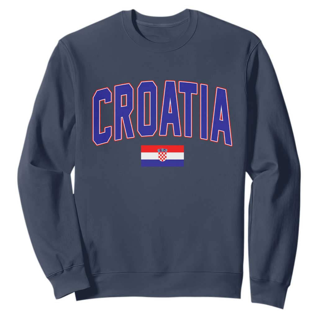 Croatia Flag Sweatshirt Vintage Hrvatska Flag Zagreb Croatian Jersey Retro
