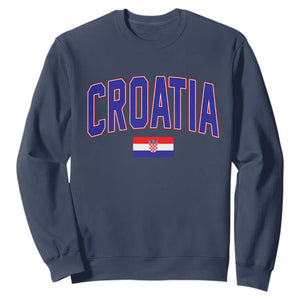 Croatia Flag Sweatshirt Vintage Hrvatska Flag Zagreb Croatian Jersey Retro