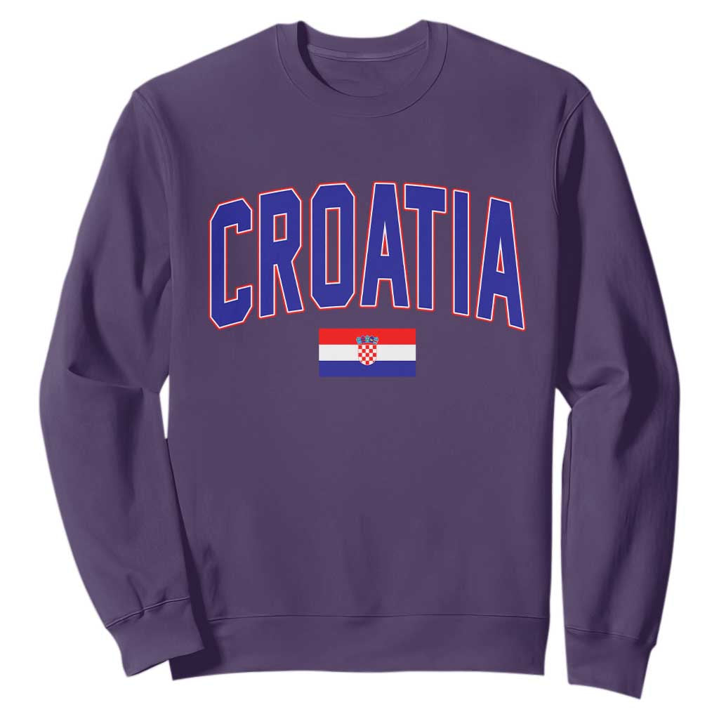 Croatia Flag Sweatshirt Vintage Hrvatska Flag Zagreb Croatian Jersey Retro
