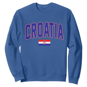 Croatia Flag Sweatshirt Vintage Hrvatska Flag Zagreb Croatian Jersey Retro