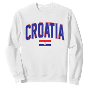 Croatia Flag Sweatshirt Vintage Hrvatska Flag Zagreb Croatian Jersey Retro
