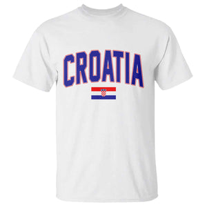 Croatia Flag T Shirt Vintage Hrvatska Flag Zagreb Croatian Jersey Retro