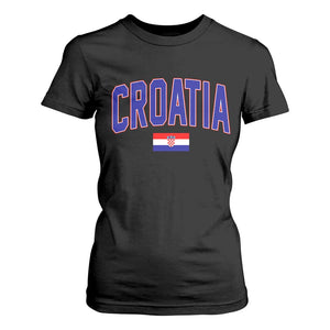 Croatia Flag T Shirt For Women Vintage Hrvatska Flag Zagreb Croatian Jersey Retro