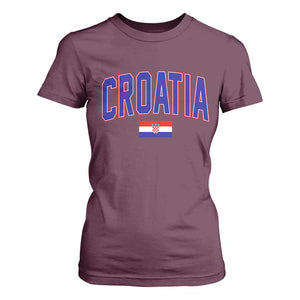 Croatia Flag T Shirt For Women Vintage Hrvatska Flag Zagreb Croatian Jersey Retro