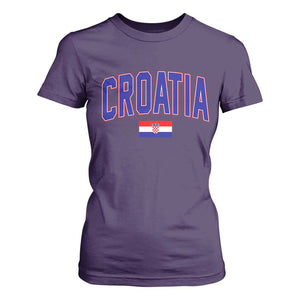 Croatia Flag T Shirt For Women Vintage Hrvatska Flag Zagreb Croatian Jersey Retro