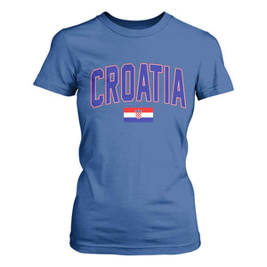 Croatia Flag T Shirt For Women Vintage Hrvatska Flag Zagreb Croatian Jersey Retro