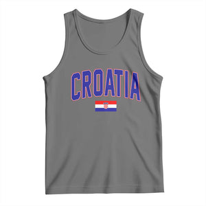 Croatia Flag Tank Top Vintage Hrvatska Flag Zagreb Croatian Jersey Retro