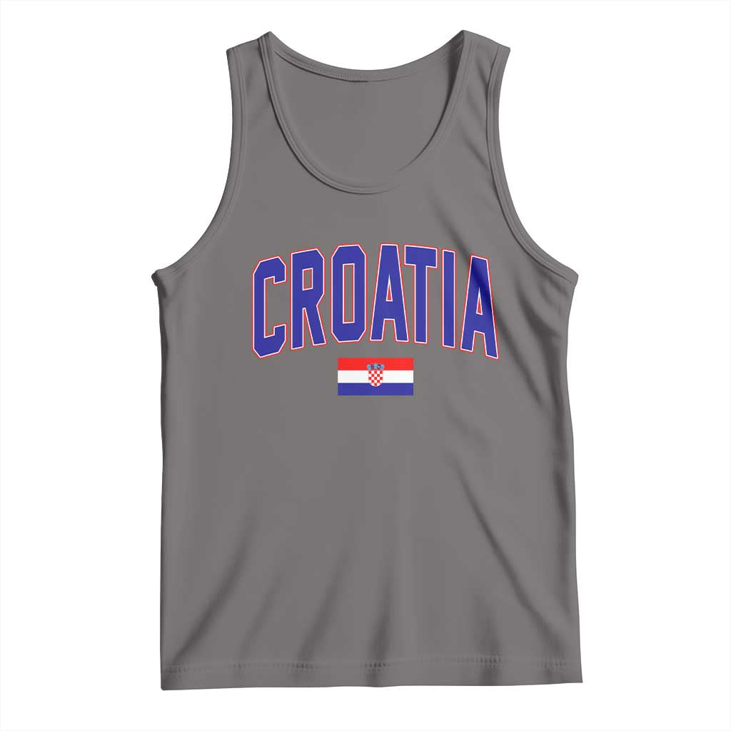 Croatia Flag Tank Top Vintage Hrvatska Flag Zagreb Croatian Jersey Retro