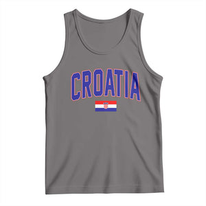 Croatia Flag Tank Top Vintage Hrvatska Flag Zagreb Croatian Jersey Retro