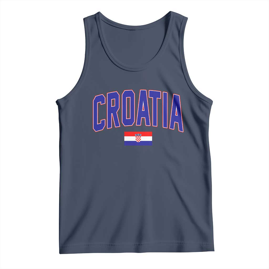 Croatia Flag Tank Top Vintage Hrvatska Flag Zagreb Croatian Jersey Retro