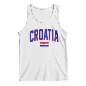 Croatia Flag Tank Top Vintage Hrvatska Flag Zagreb Croatian Jersey Retro