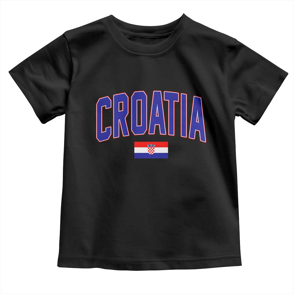 Croatia Flag Toddler T Shirt Vintage Hrvatska Flag Zagreb Croatian Jersey Retro