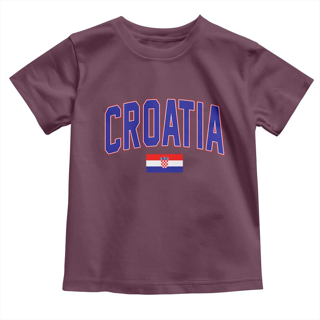 Croatia Flag Toddler T Shirt Vintage Hrvatska Flag Zagreb Croatian Jersey Retro