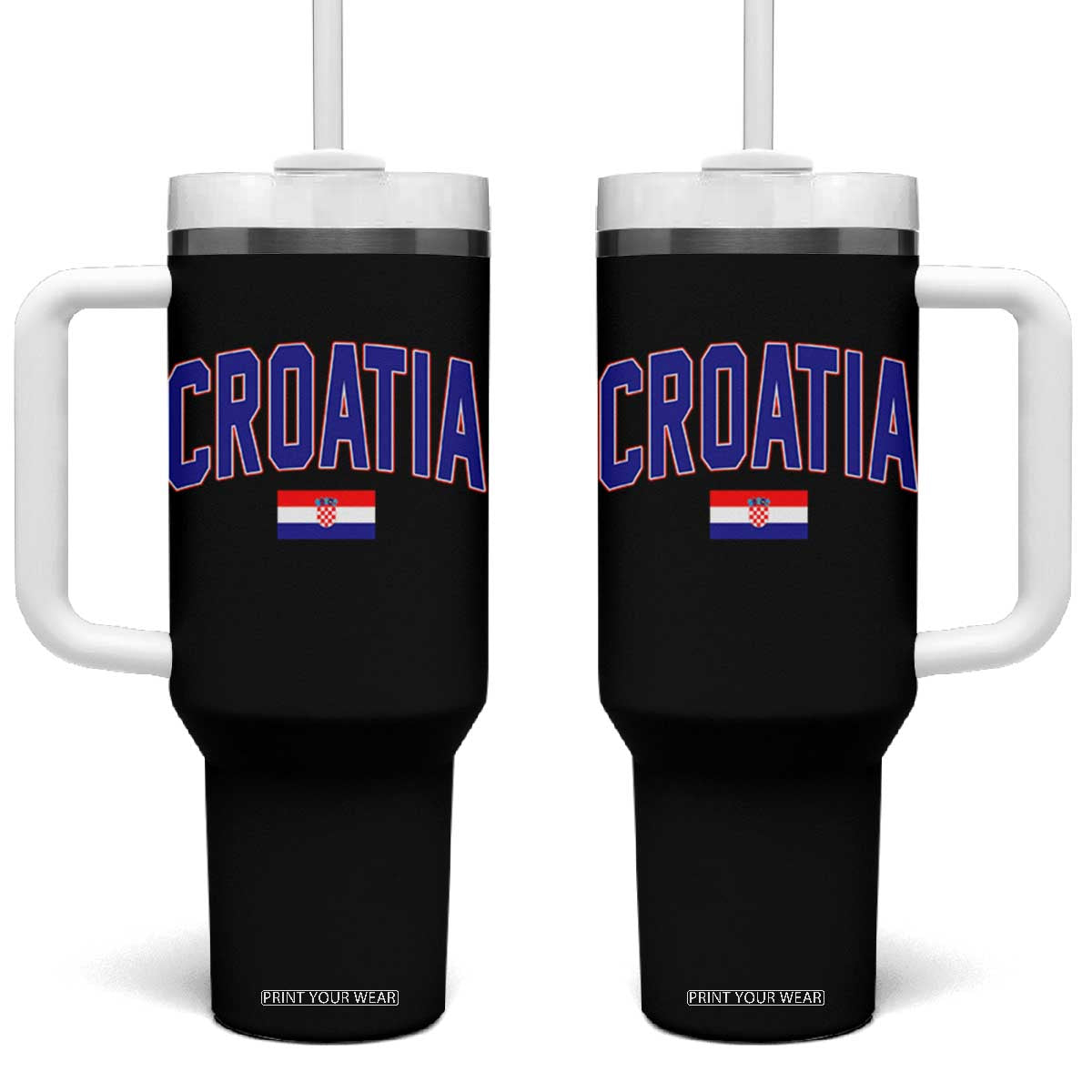 Croatia Flag Tumbler With Handle Vintage Hrvatska Flag Zagreb Croatian Jersey Retro
