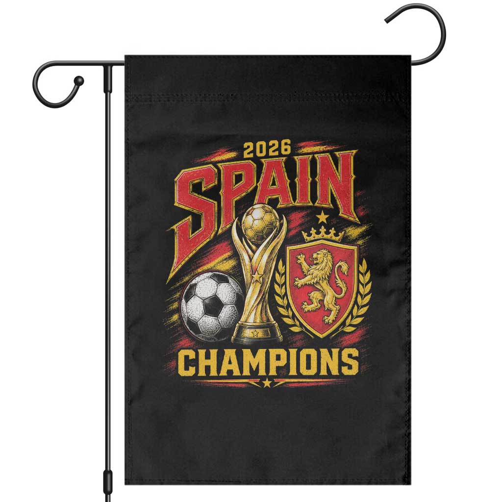 Spain Champions 2026 Garden Flag Spanish Soccer Fan Graphic TS10 Black Print Your Wear