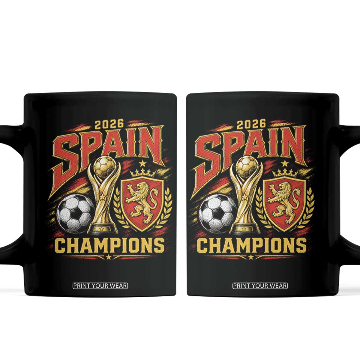 Spain Champions 2026 Coffee Mug Spanish Soccer Fan Graphic
