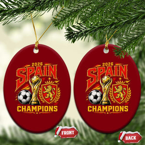 Spain Champions 2026 Ceramic Ornament Spanish Soccer Fan Graphic