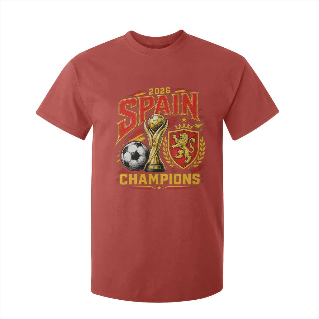 Spain Champions 2026 T Shirt For Kid Spanish Soccer Fan Graphic