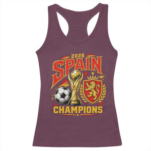 Spain Champions 2026 Racerback Tank Top Spanish Soccer Fan Graphic