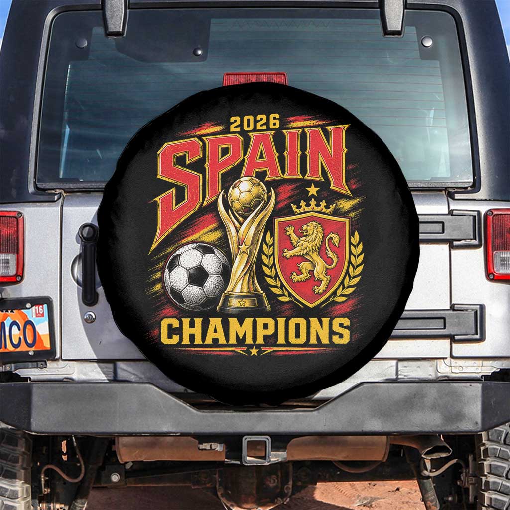 Spain Champions 2026 Spare Tire Cover Spanish Soccer Fan Graphic