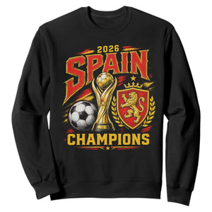 Spain Champions 2026 Sweatshirt Spanish Soccer Fan Graphic