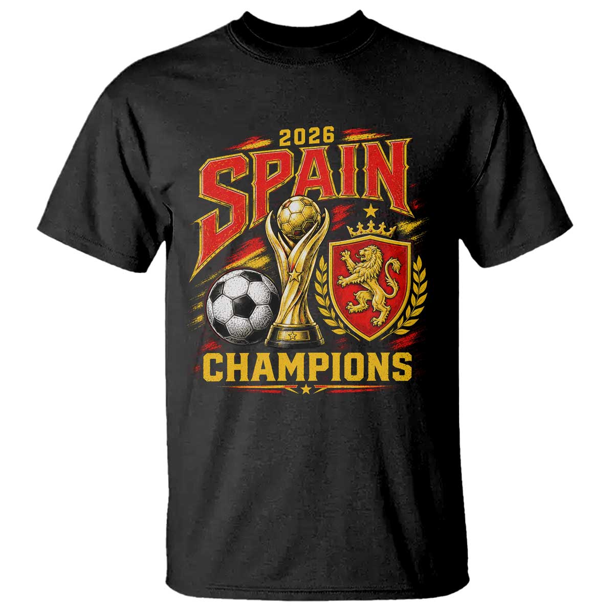 Spain Champions 2026 T Shirt Spanish Soccer Fan Graphic