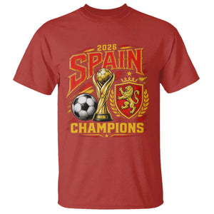 Spain Champions 2026 T Shirt Spanish Soccer Fan Graphic